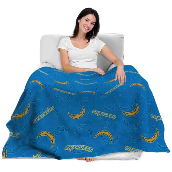 los angeles chargers diehard fans blue blanket latest model