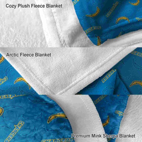 los angeles chargers diehard fans blue blanket premium grade
