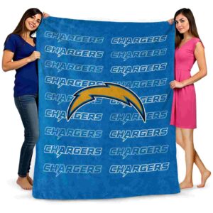 los angeles chargers fan pride blue blanket fashion forward