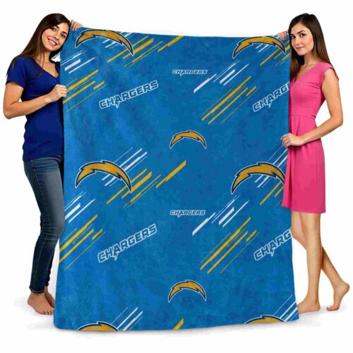 los angeles chargers fan spirit blue blanket fashion forward