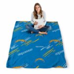 los angeles chargers fan spirit blue blanket best selling