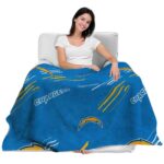 los angeles chargers fan spirit blue blanket best selling