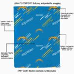 los angeles chargers fan spirit blue blanket best selling