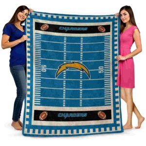 los angeles chargers football field blue blanket fashion forward
