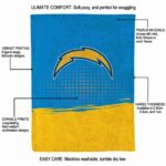 los angeles chargers gradient dots blue blanket best selling