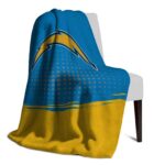 los angeles chargers gradient dots blue blanket best selling