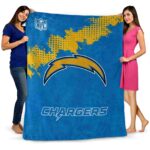 los angeles chargers grunge texture blue blanket fashion forward