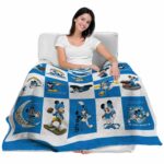 los angeles chargers mickey minnie blue white blanket latest model