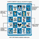 los angeles chargers mickey minnie blue white blanket new arrival