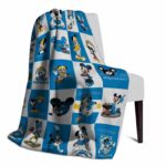 los angeles chargers mickey minnie blue white blanket top rated