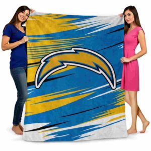 los angeles chargers paint streaks blue white blanket fashion forward