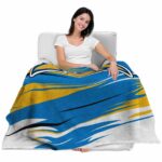 los angeles chargers paint streaks blue white blanket best selling
