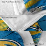 los angeles chargers paint streaks blue white blanket best selling