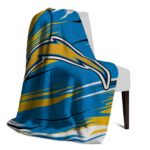 los angeles chargers paint streaks blue white blanket best selling
