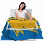 los angeles chargers splatter effect blue blanket best selling