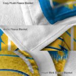 los angeles chargers splatter effect blue blanket best selling
