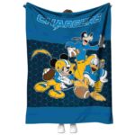 los angeles chargers three musketeers blue blanket best selling