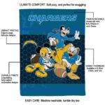 los angeles chargers three musketeers blue blanket best selling