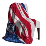 los angeles clippers brushstrokes red white blanket best selling