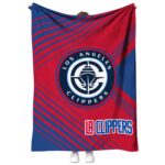 los angeles clippers diagonal stripes red blanket best selling