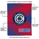 los angeles clippers diagonal stripes red blanket best selling