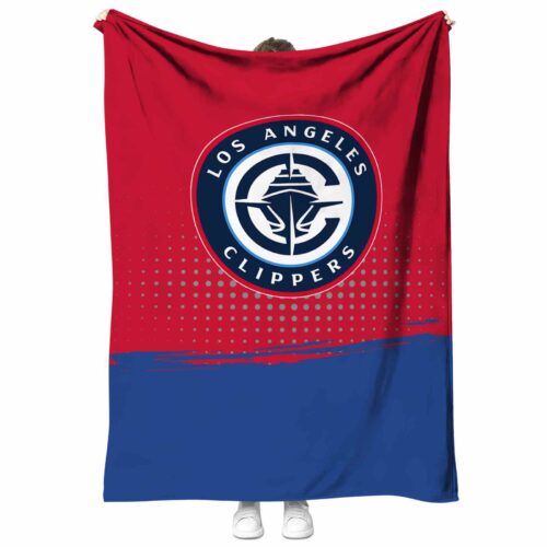 los angeles clippers gradient dots red blanket best selling