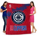 los angeles clippers grunge texture red blanket best selling