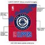 los angeles clippers grunge texture red blanket best selling
