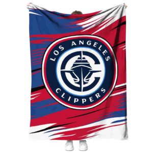 los angeles clippers paint streaks red white blanket best selling