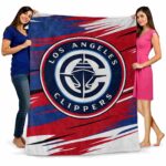 los angeles clippers paint streaks red white blanket best selling