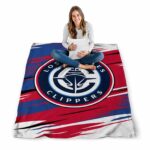 los angeles clippers paint streaks red white blanket best selling