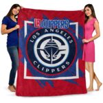los angeles clippers splatter effect red blanket best selling