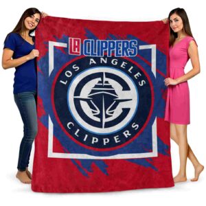 los angeles clippers splatter effect red blanket fashion forward