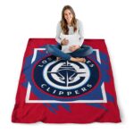 los angeles clippers splatter effect red blanket best selling