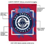 los angeles clippers splatter effect red blanket best selling