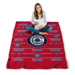 los angeles clippers striped pattern red blanket best selling