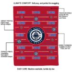 los angeles clippers striped pattern red blanket best selling