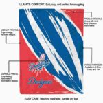 los angeles dodgers brushstrokes blue white blanket new arrival
