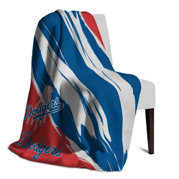 los angeles dodgers brushstrokes blue white blanket top rated