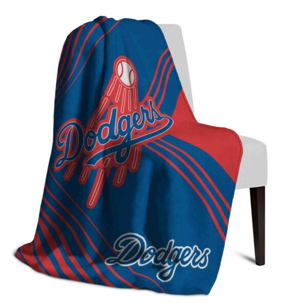 los angeles dodgers diagonal stripes blue blanket top rated