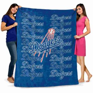 los angeles dodgers fan pride blue blanket fashion forward