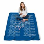los angeles dodgers fan pride blue blanket high quality