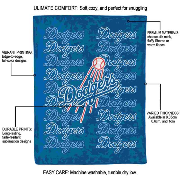 los angeles dodgers fan pride blue blanket new arrival