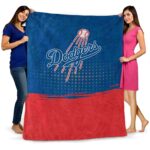 los angeles dodgers gradient dots blue blanket fashion forward