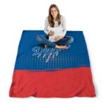 los angeles dodgers gradient dots blue blanket high quality