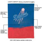 los angeles dodgers gradient dots blue blanket new arrival