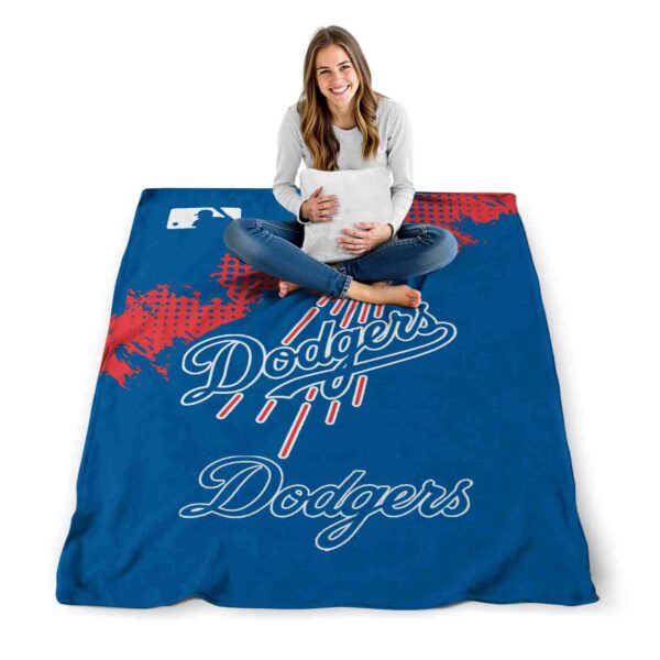 los angeles dodgers grunge texture blue blanket high quality