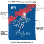 los angeles dodgers grunge texture blue blanket new arrival