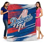 los angeles dodgers paint streaks blue white blanket best selling