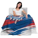 los angeles dodgers paint streaks blue white blanket best selling